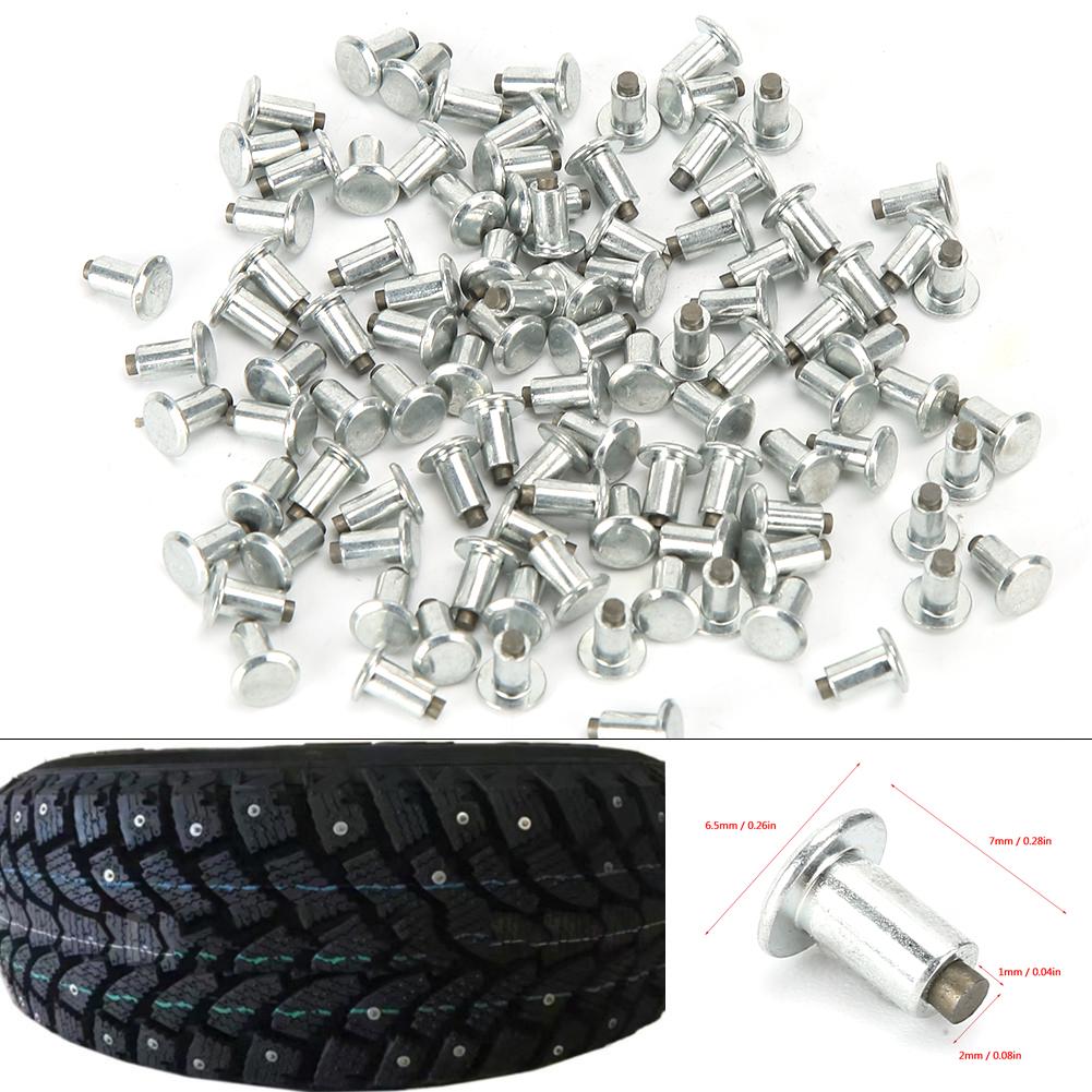 100ks 6,5mm 0,3in šrouby na kolové pneumatiky Protiskluzové hřebíky pro ATV ATV UTV(JX6.5 8 1 )