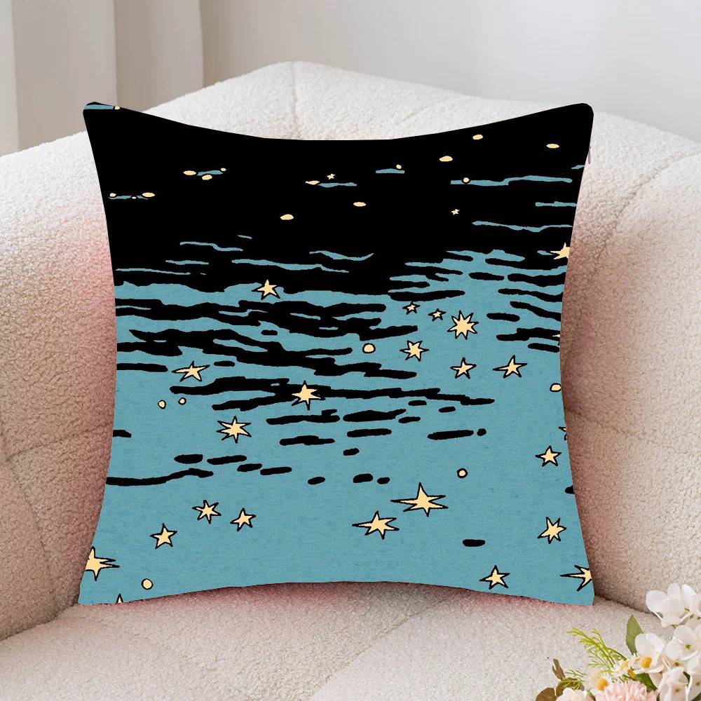 Ripple Star Simplicity Pillow Case Fashion Square Pillowcase Bedroom Sofa Room Ins Decoration Leisure