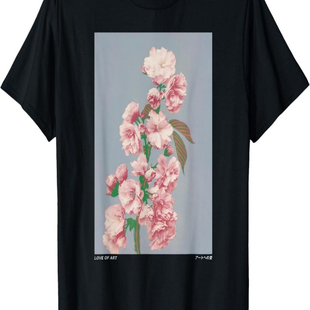 Vintage Cherry Blossom Aesthetic Art T-Shirt