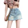 Youthful and Slimming Skirt Pants Half-body Skirt High Waist Flesh Covering Design Sense A-line Package Hip Ladies Summer Fashion Denim Short Skirt