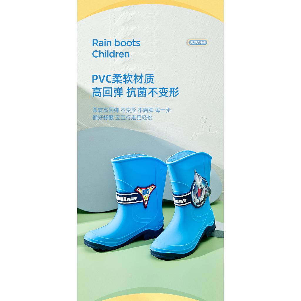 Tiga Children's Rain Boots Boys' Rain Boots Toddler Baby Lightweight Water Shoes Non-Slip Water Boots Kids' All-Season Rubber Shoes