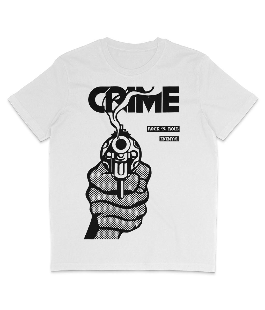 Crime - Rock N, Roll Enemy #1 - Organic T-Shirt Mens Womens Tees Top - San Francisco Punk M