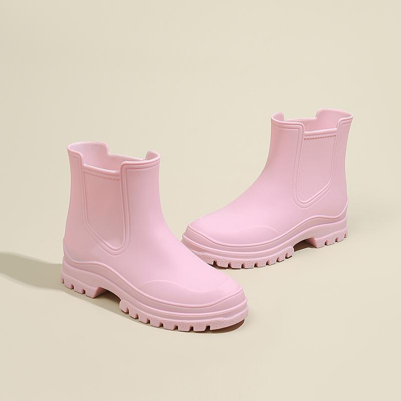 Women's Waterproof Low-top Water Boots In Summer, Short-cylinder Rain Boots, Rubber Shoes For Car Washing And Kitchen Use