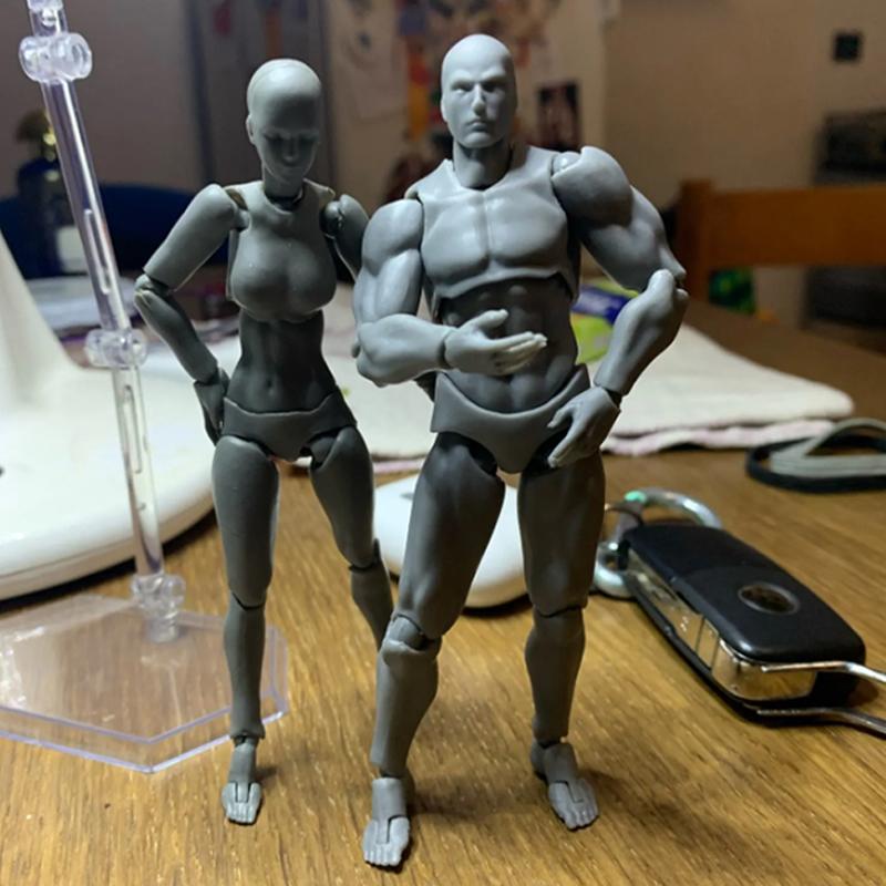 1PC Art Painting Anime Sketch Draw Male Female Artist Figure Female Body Movable Action Model Draw Mannequin Toy Birthday Gifts
