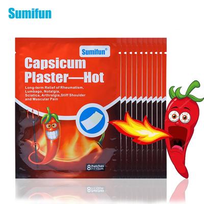 8pcs Hot Pepper Capsicum Pain Relief Plaster Back Neck Shoulder Chinese Herbal Joint Patch