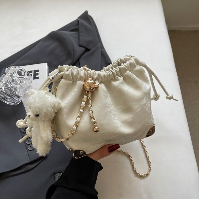 Ielgy Summer Large-Capacity Bucket Bag All-Match High-End Chain Shoulder Messenger