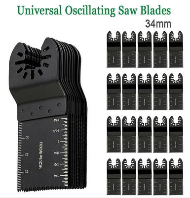 10/5/2PCS 34mm Universal Saw Blade Set Oscillating Multi Tool Straight Scale Multitools Cutting Wood Saw Blades For Fein Multimaster Power