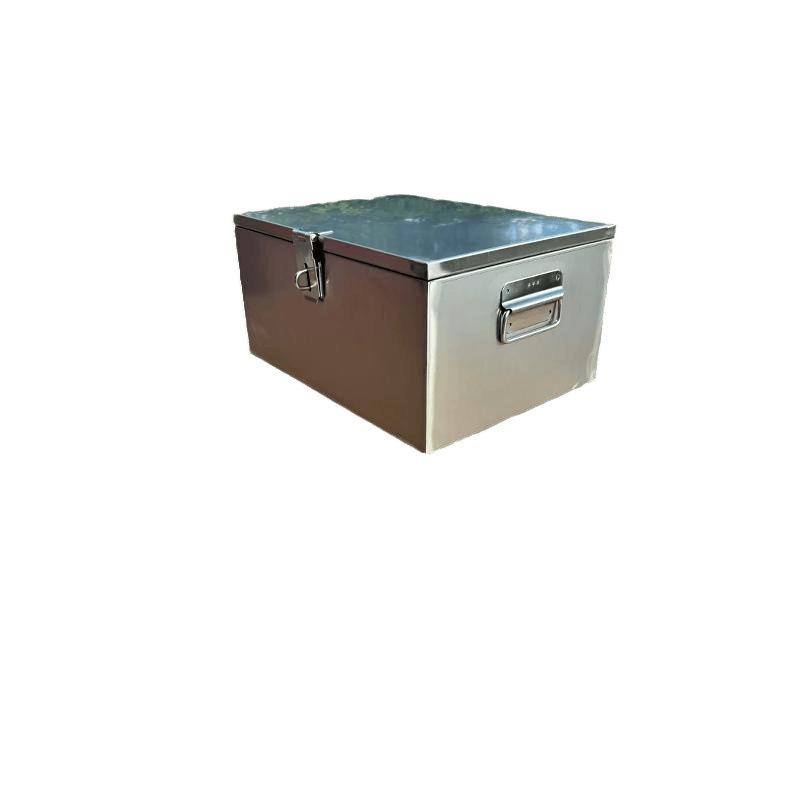 Stainless Steel Lockable Hardware Toolbox - Large Car-Mounted Organizer