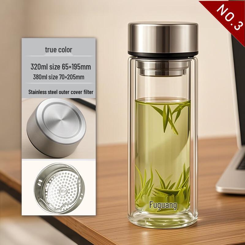 FUGUANG Double-Layer Borosilicate Glass Business Cup