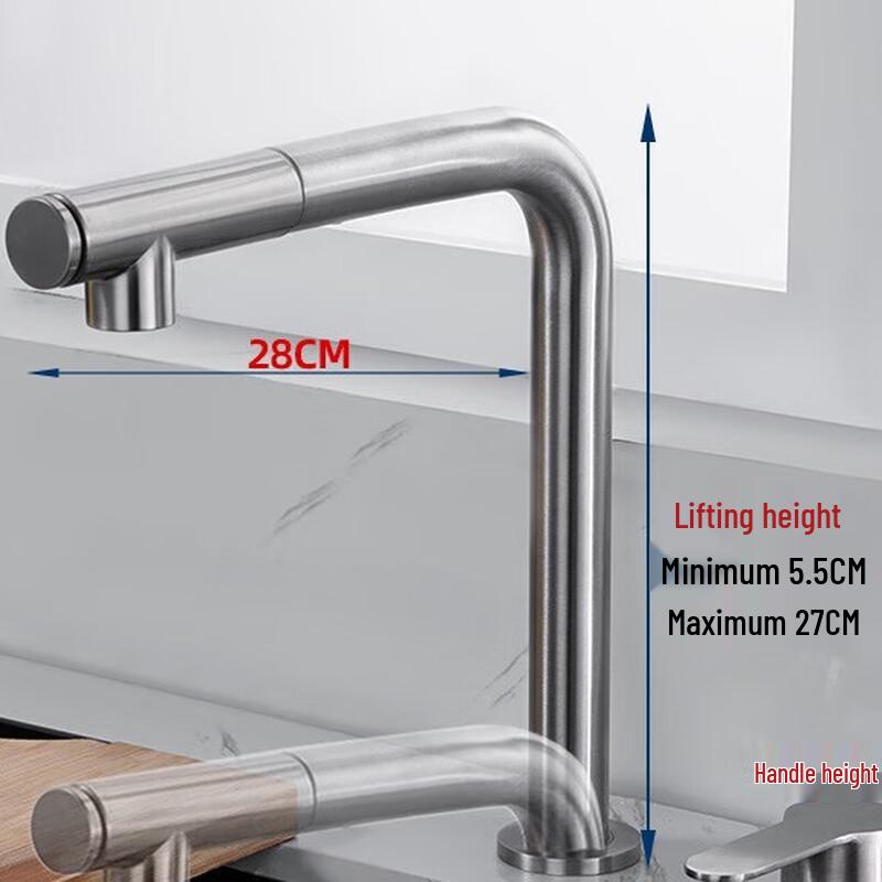TLXT Concealed Pull-Out Kitchen Faucet