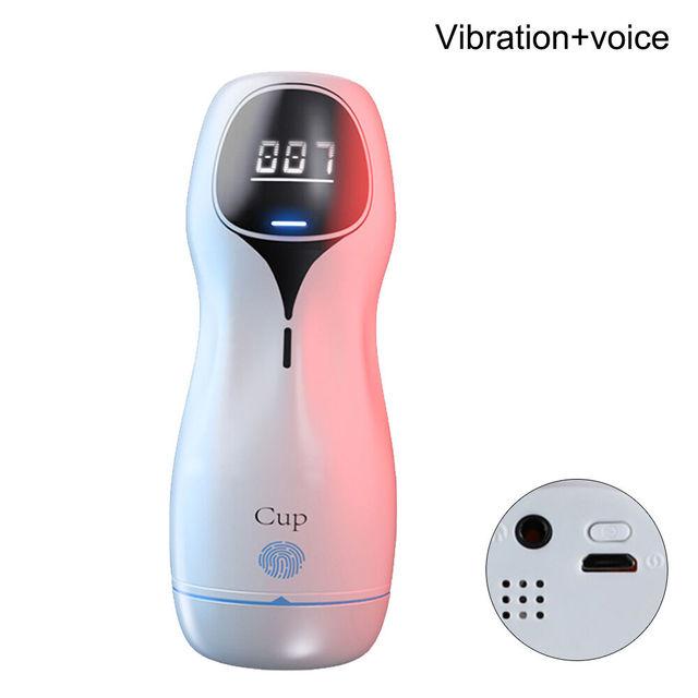 Automatic Male Masturbator Cup Vibrator For Men Penis Blowjob Sucking Machine Silicone Vagina Masturbation Cup Sex Toys Adult