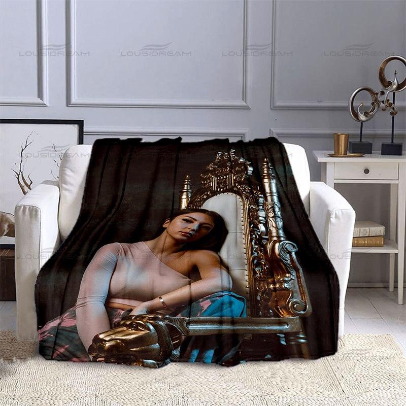 Pătură subțire regina EVA de modă, model de artă pentru frumusețe, pătură de imprimare 3D flanel, pătură portabilă pentru călătorii acasă, la birou
