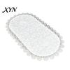 Beschermende Tafel Runner Ovaal Kant Runner, Vintage Doily, Retro Glad Stof Bloemen Placemat voor Koffie Eetkamer Decor Hoge Dichtheid Geweven