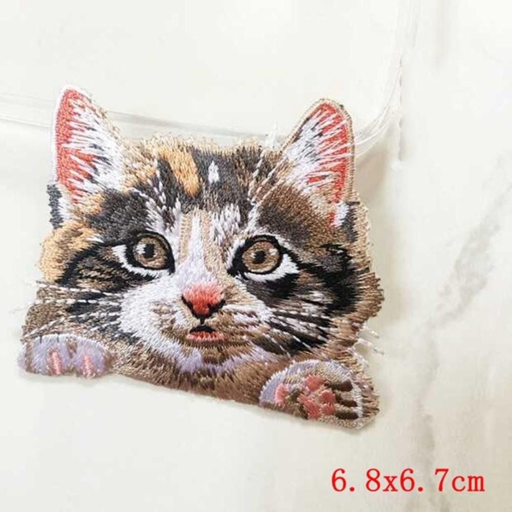 Thermoadhesive Pocket Cat Applique DIY Animal Applique Patches for Jeans/Jacket