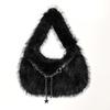 Plush bag women's new autumn and winter leisure chain messenger bag portable fluffy dumpling bag