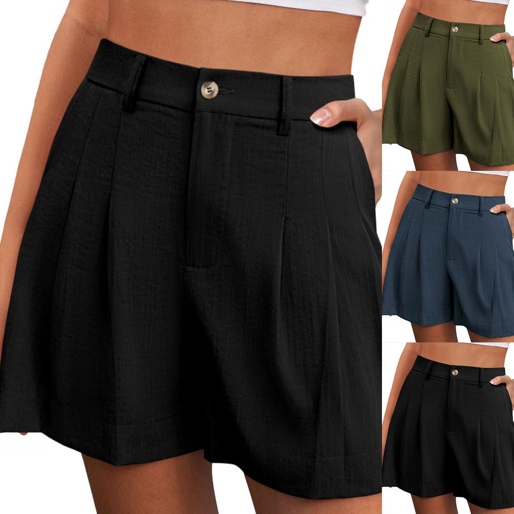 Summer Shorts For Women Casual High Waist Wide Leg Shorts