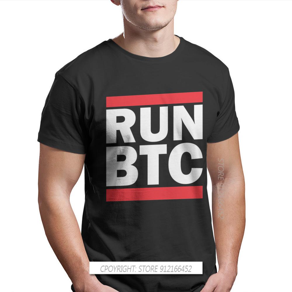 

Bitcoin Cryptocurrency Miners Meme O-Neck TShirts RUN BTC Distinctive Men s T Shirt Funny Tops Size XS-3XL 5XL різнокольоровий