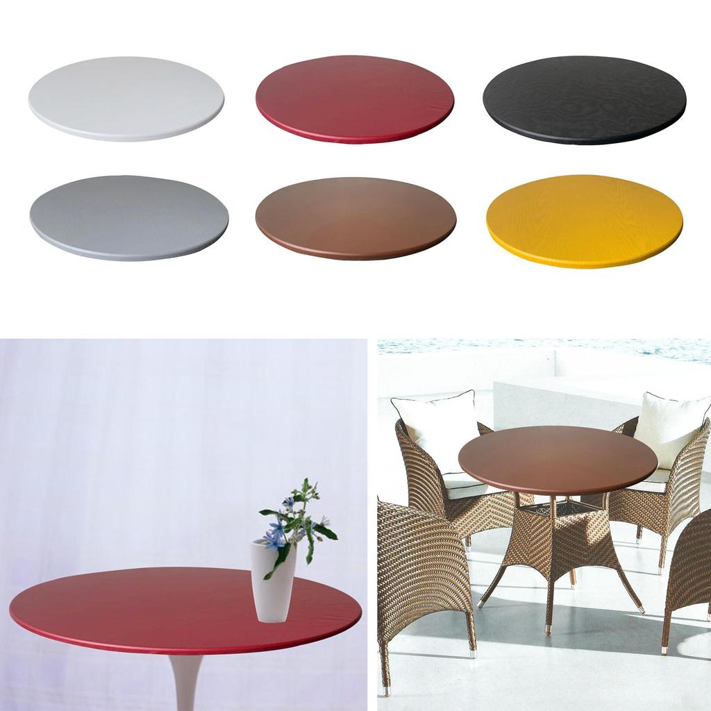Round Tablecloth Dining Table Oilproof 27.5-33.5 Inch Tablecloth Easy to Clean