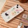 Ins Cyan Apple DIY Transparent Case PC Sticker for Apple 11Promax Mobile Phone Case 11promax Large Hole