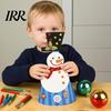 Snowman Party Hat Christmas for Kids Adults, Tree Reindeer Santa Detachable Sticker Paper Cone Birthday Supplies