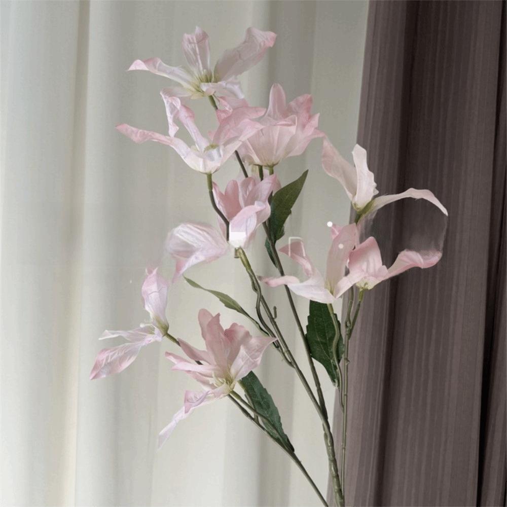 80cm Faux Lilies Flower Lilies Fake Bouquet Realistic Artificial Flower  Wedding Decor