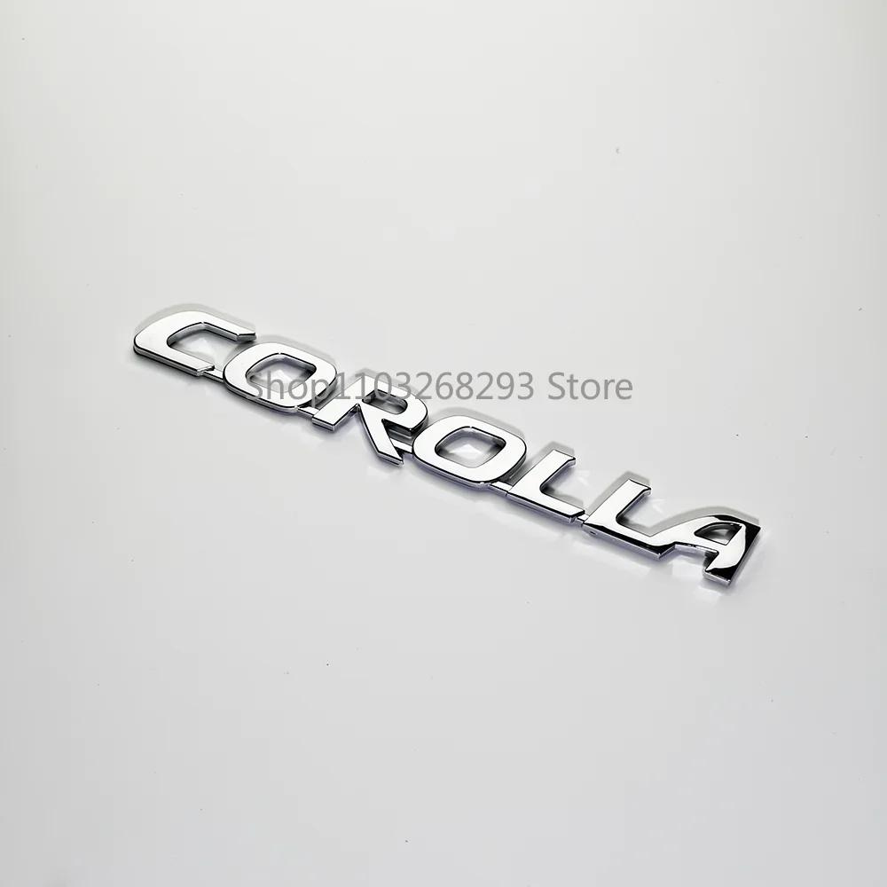 3D glossy black silver letters For  Corolla Trunk Emblem Badge Stickers  car accessories modified car sticker