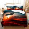 3D Digital Printing Bedding Four-Piece Set Three-Piece Set Aircraft Bed Sheet Quilt Pillow