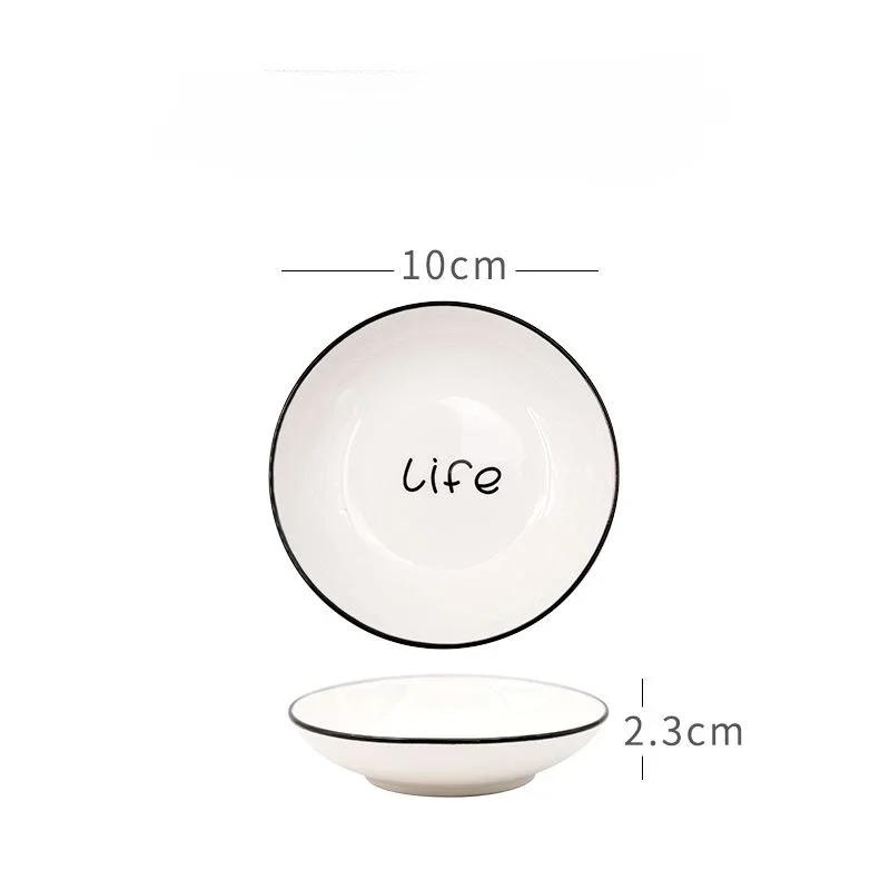 Cartoon Cat Snack Dipping Plates Household Ceramic Seasoning Dish Creative Kitchen Small Sauce Bowl Vinegar Soy Snack Dishes