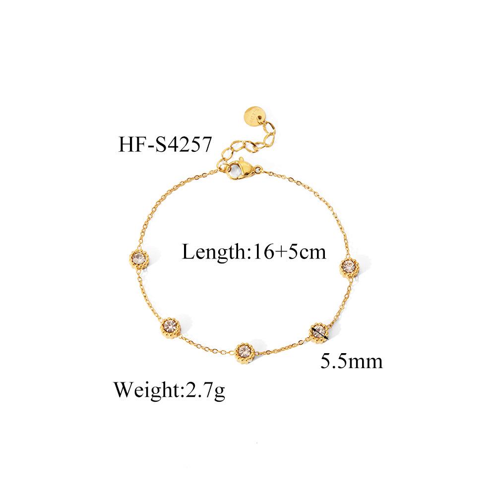 

Современный регулируемый браслет с циркониевыми бриллиантами - Простой и модный