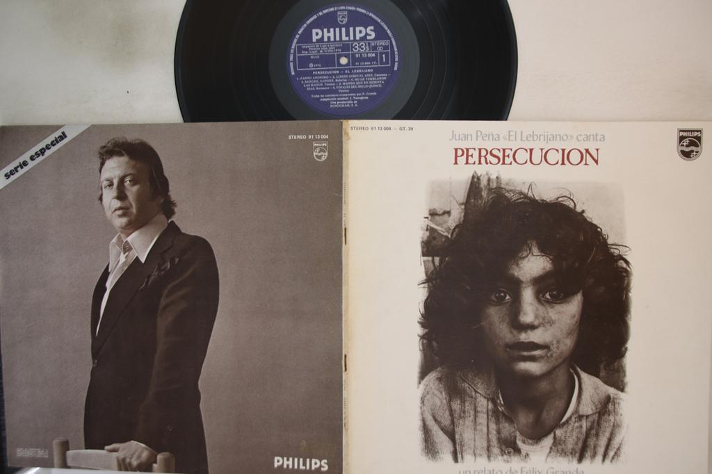 LP Record JUAN PENA EL LEBRIJANO - Persecucion 9113004 PHILIPS 1976 Spain Latin Used