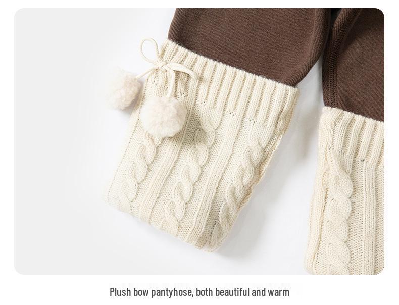 Girls' Fleece-Lined Cotton Leggings - Autumn/Winter 2025 Collection