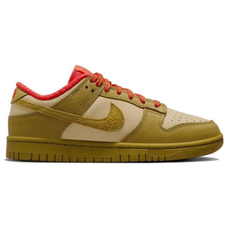 Nike Dunk Low Bronzine Sesame Picante Red Women's Skate Shoes Sneakers FQ8897-252