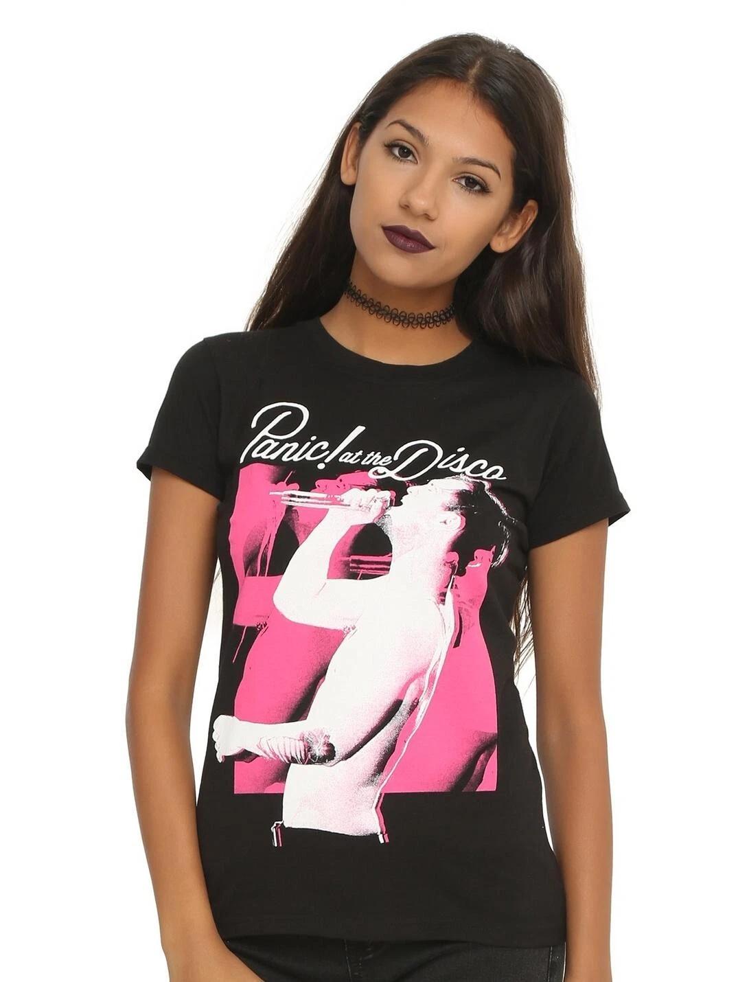 

Hot Topic Juniors Panic! At The Disco Brendon Black Shirt New L 3XL