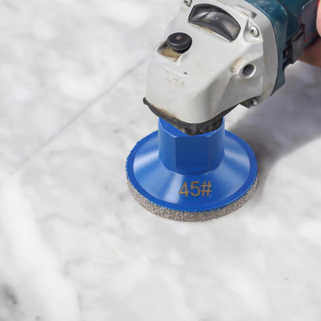 1pc 45/60/100Grit Grinding Wheel 50mm Brazed Flat Grinding Head Marble Stone Trimming Polishing Disc Abrasive Pad Power Tool