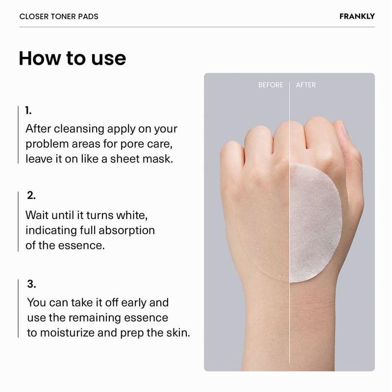 FRANKLY - Closer Pore Tightening Toner Pads