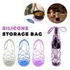 Folding Silicone Portable Red Wine Carrying Mesh Bag Breathable Mesh Storage Bag Hanging Storage Heat-Resistant Placemat