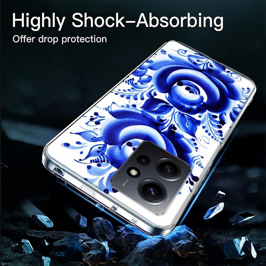 Blue white Porcelain Pattern Phone Case For Redmi Note 14 15 Pro 5G 13 12 Pro Plus 11 11T 11E 11S 10 Pro 10S 9 9S Cover Cell Cle