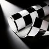 Black White Checker Pattern Bright Surface Stickers Car Decor For Motorcycles And Kitchen Surfaces