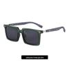 High-End Retro Square Sunglasses with UV Protection & Wood Grain Legs for Men & Women