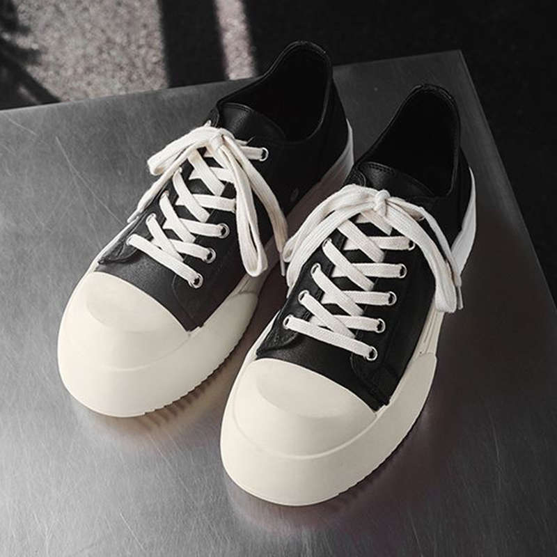 

Микки большая голова туфли дерби женские новые на платформе увеличивающие рост повседневные универсальные кеды нишевый дизайн кожаные туфли пара 44 чёрный