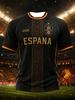 2026 Neues Herren Spanien 3D Gedrucktes Fußballtrikot T-Shirt Geeignet für Tägliches und Trainingskleidung Schnelltrocknendes Sweatshirt