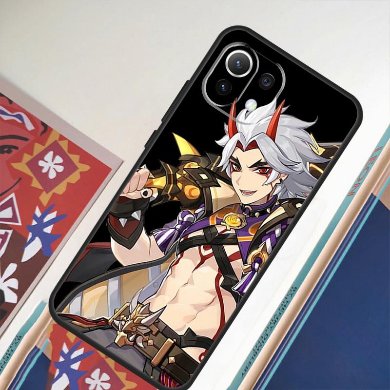 Genshin Impact Arataki Itto For Xiaomi 11T 12T 13 Pro 12 11 Lite Phone Case For POCO F5 X5 Pro F4 X4 GT F3 M5 X3 Pro