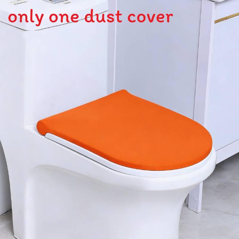 

Universal Toilet Tank Cover Dust Protector For Home Use And Cleaning Orange Seat