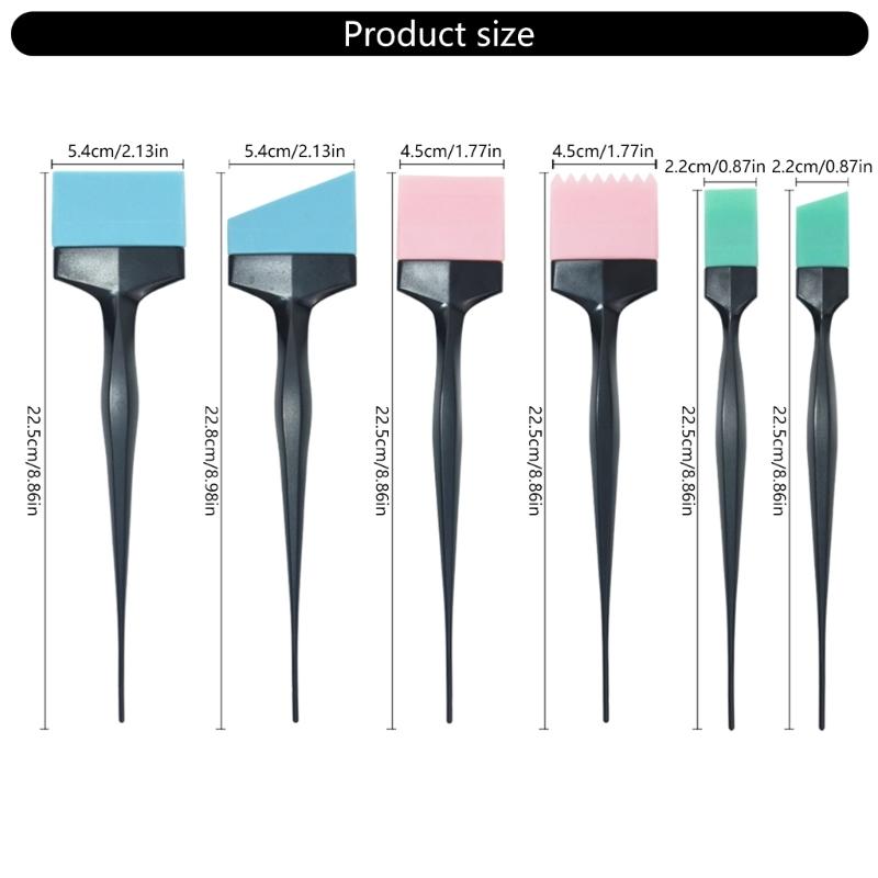 Flexible Silicone Hair Coloring Brush With Ergonomic Long Handle For Even Coverage And Skin Friendly Hair Dying Brushes