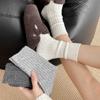 Wide Wool Socks Children'S Season Mid-Tube Socks Double-Needle Thickened Warm White Stacking Socks Winter Confinement Socks