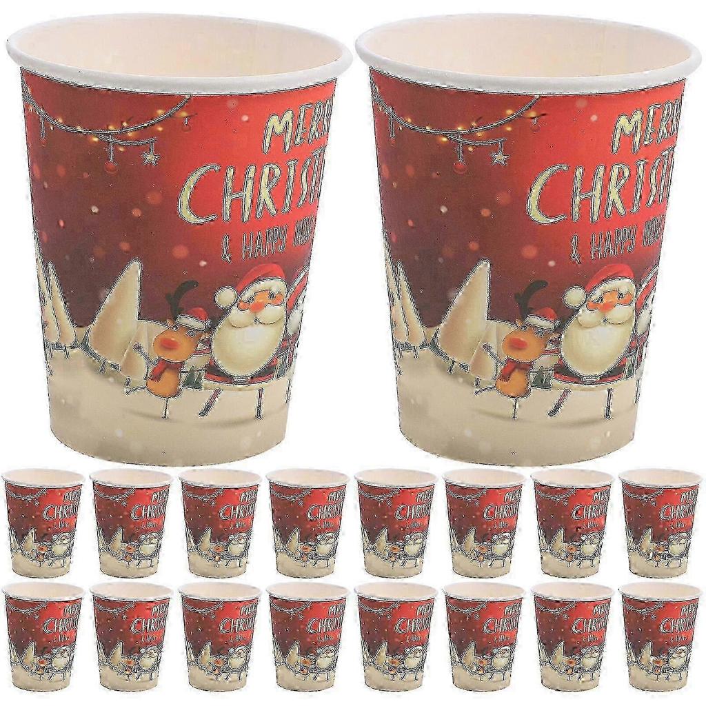 32 Stück Weihnachtsfeier-Zubehör Papier-Trinkbecher Weihnachts-Papierbecher Xmas Party-Mitgebsel miao7_siasd