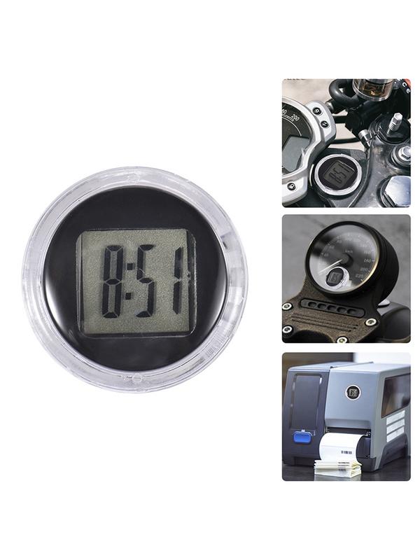 Horloge numérique pour moto, étanche, support de moto, autocollant, mini horloge pour tableau de bord, grille d'aération de voiture, accessoires de moto