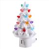 BHBL Christmas Tree Night Light Plug In Christmas Decorative Tree Resin Decorative Tree Light for Bedroom Living Room US Plug