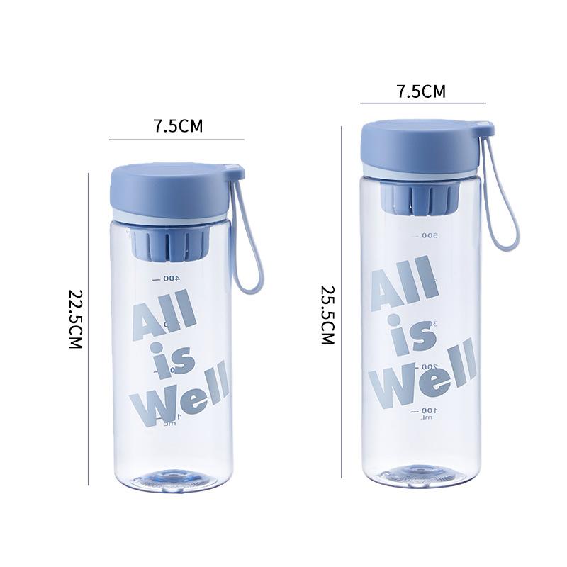 New Simple Women's Summer Water Cup, Student Cute Water Jug, Portable Handle, Tea Strainer, Plastic Cup, Custom-made