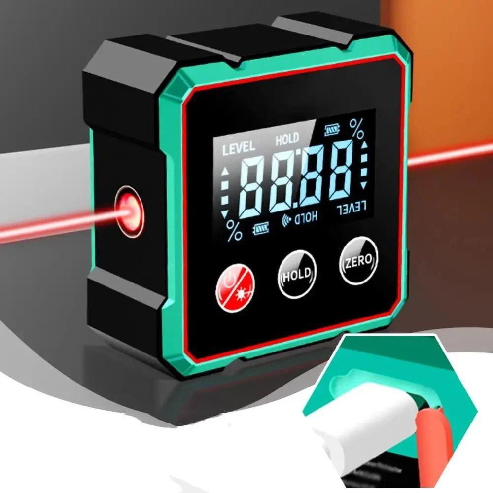 Laser Gauge Digital Angle Gauge 0-90° Range Inclinometer Magnetic Protractor  DIY Projects